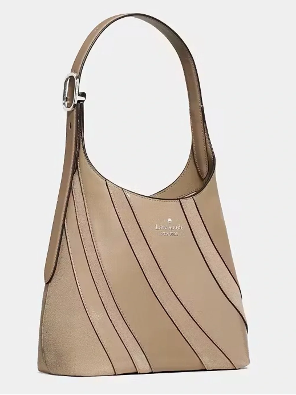 ♠️Kate Spade New York 454 Mixed Material Small Shoulder Bag, Timeless Taupe NWT